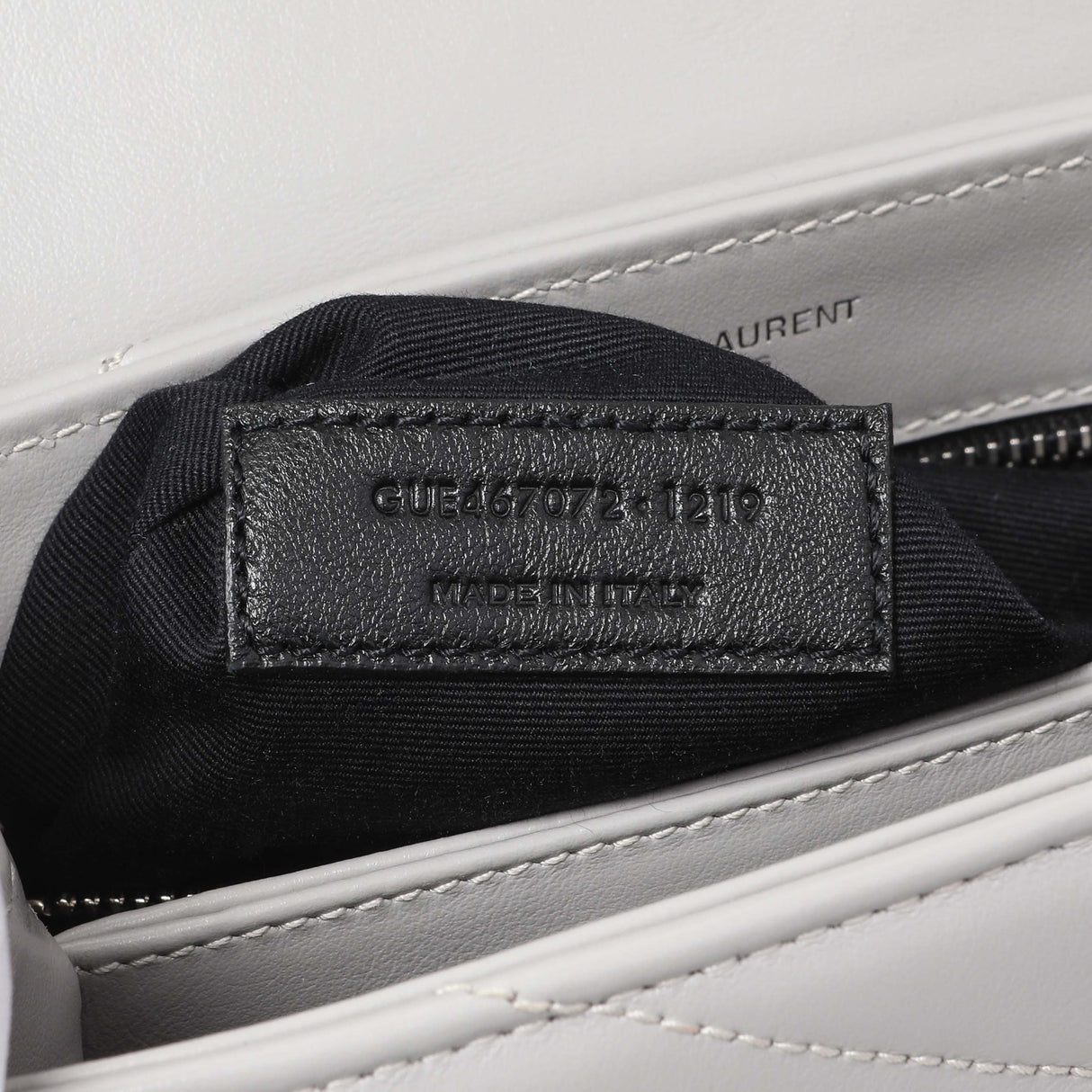 Saint Laurent Grey Calfskin Monogram Toy Loulou Crossbody Handbags Saint Laurent