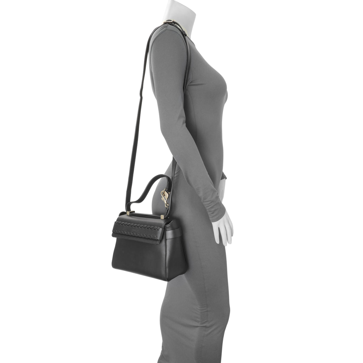 Chloe Black Calfskin Nacha Shoulder Bag Handbags Chloe