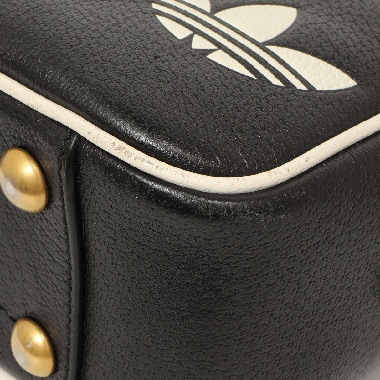 Gucci X Adidas Textured Dollar Calfskin Web Trefoil Logo Small Messenger Bag Handbags Gucci