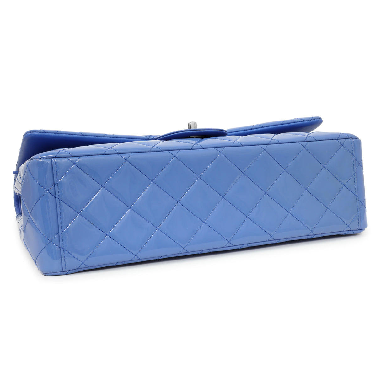 Chanel Light Blue Patent Maxi Classic Double Flap Handbags Chanel