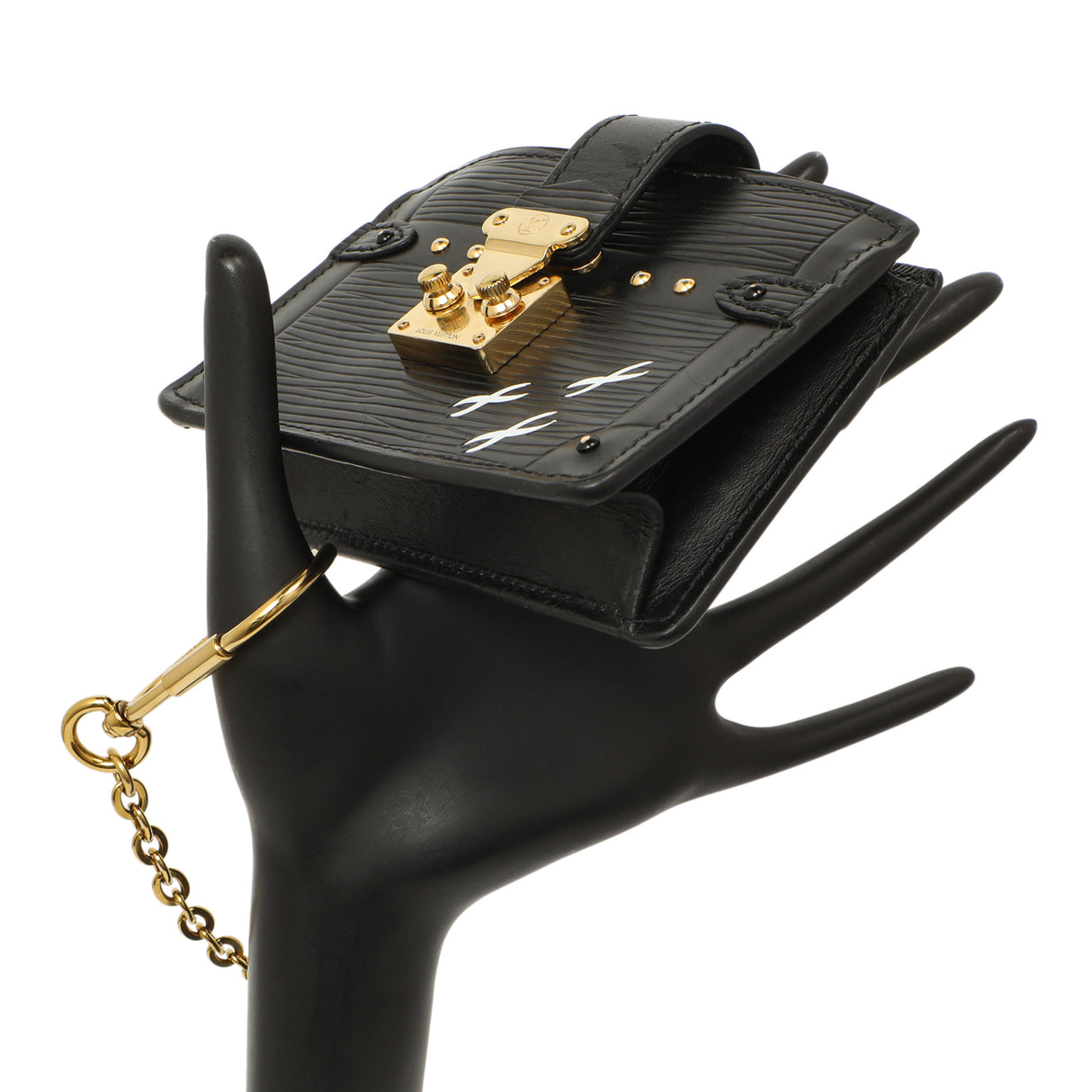 Louis Vuitton Black Epi Leather Trunk Multicartes Key Chain and Bag Charm Accessories Louis Vuitton