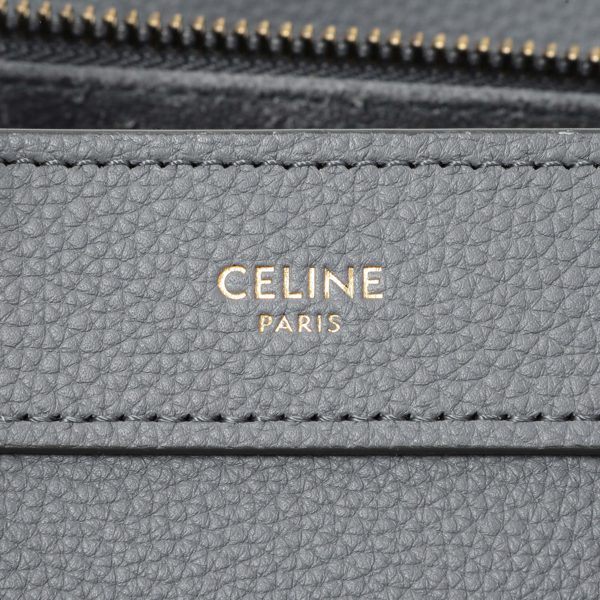Celine Kohl Drummed Calfskin Nano Luggage Handbags Celine