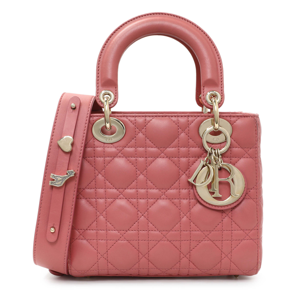 Christian Dior Pink Lambskin Cannage Small My ABCDior Lady Dior Handbags Christian Dior