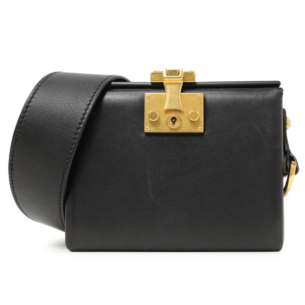 Christian Dior Black Lambskin Dioraddict Lockbox Handbags Christian Dior