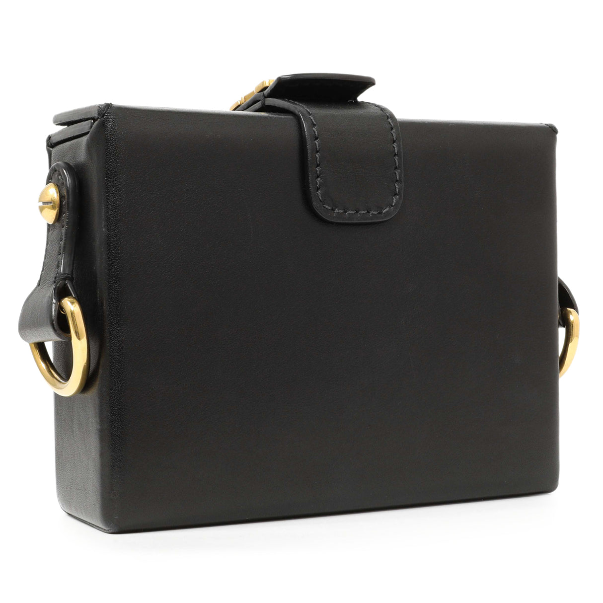 Christian Dior Black Lambskin Dioraddict Lockbox Handbags Christian Dior