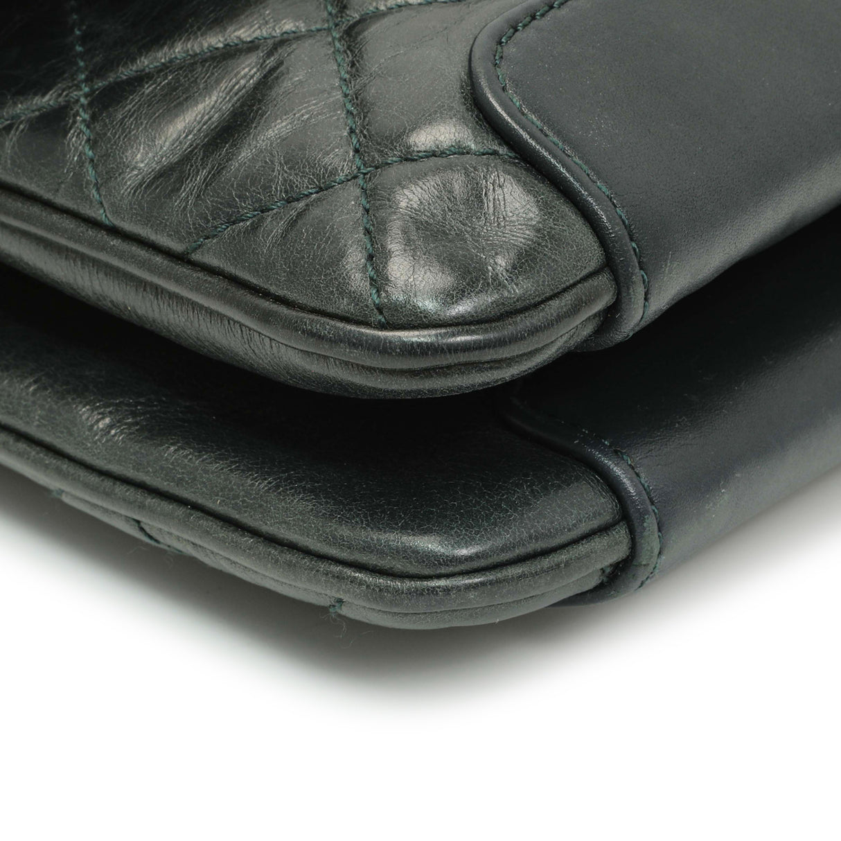 Chanel Teal Glazed Calfskin Crossbody Flap Handbags Chanel