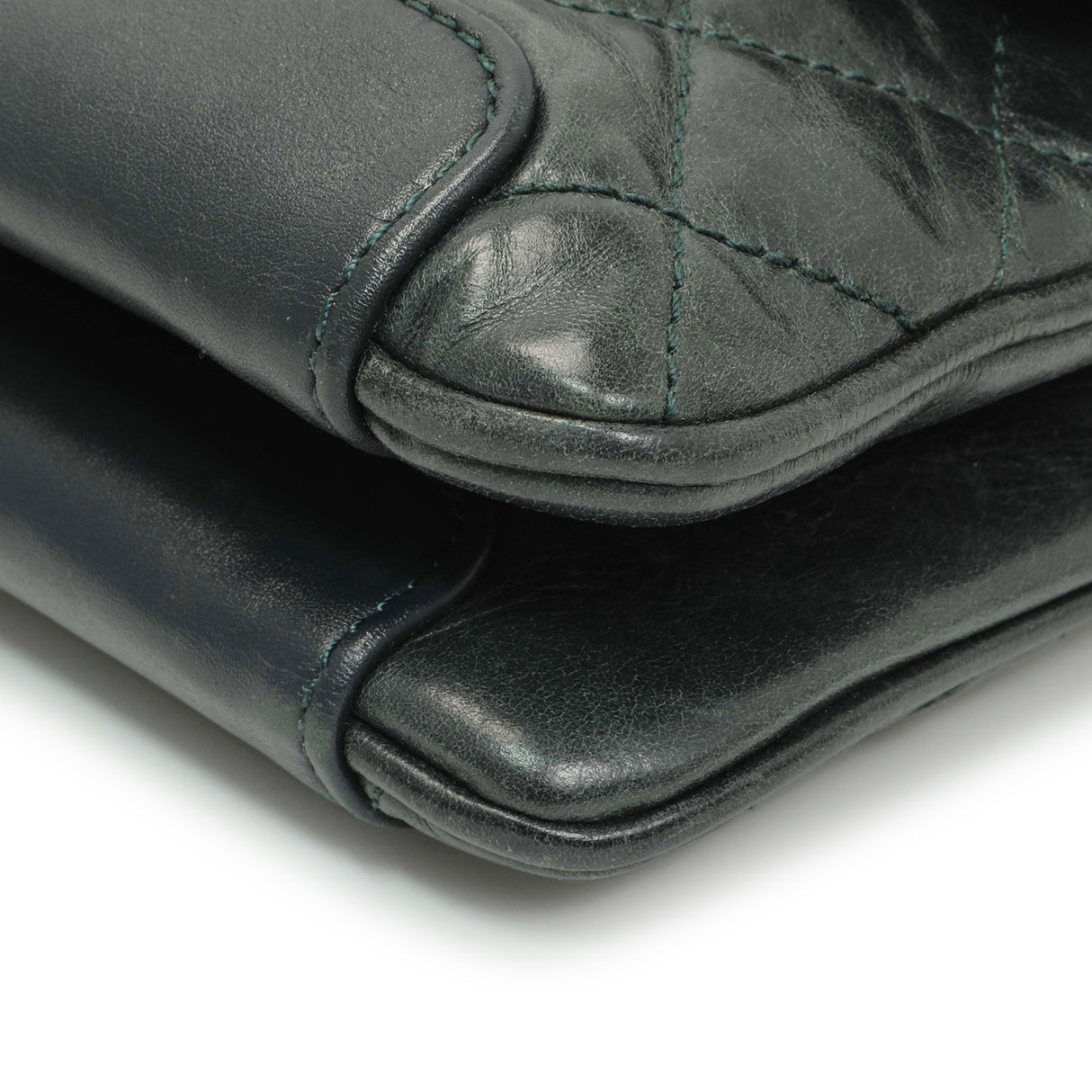 Chanel Teal Glazed Calfskin Crossbody Flap Handbags Chanel