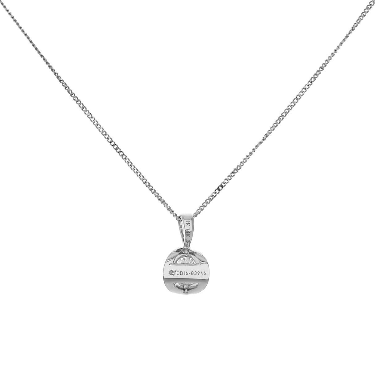 14K White Gold 0.20 Carat Diamond Pendant Fine Jewellery Modaselle