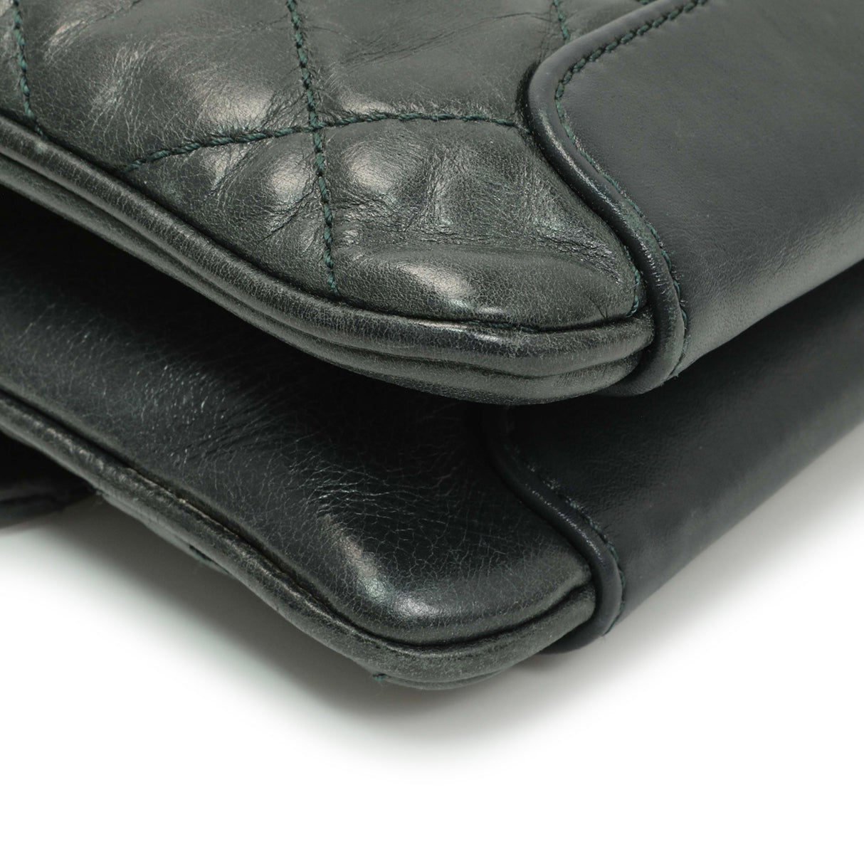 Chanel Teal Glazed Calfskin Crossbody Flap Handbags Chanel