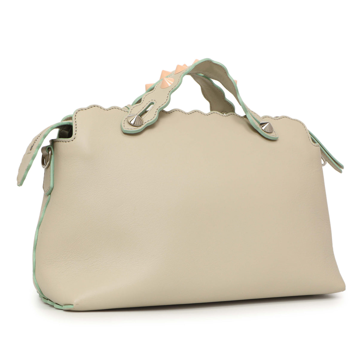 Fendi Grey Vitello Dolce Studded Medium By The Way Handbags Fendi