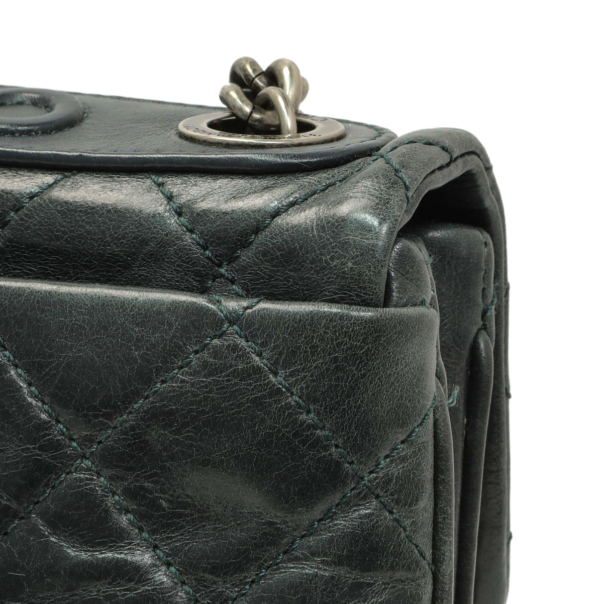 Chanel Teal Glazed Calfskin Crossbody Flap Handbags Chanel