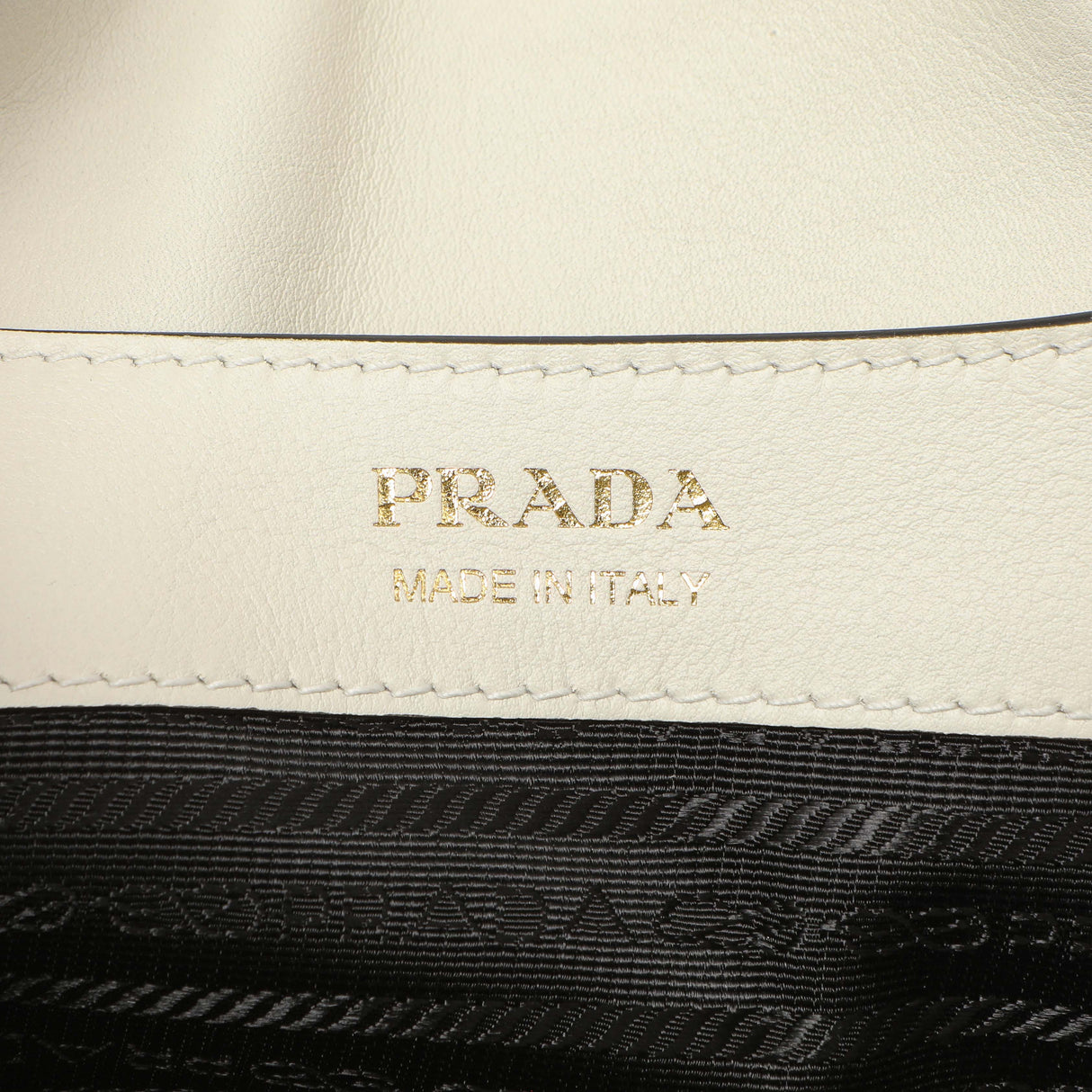 Prada White Soft Calfskin Medium Shoulder Bag Handbags Prada