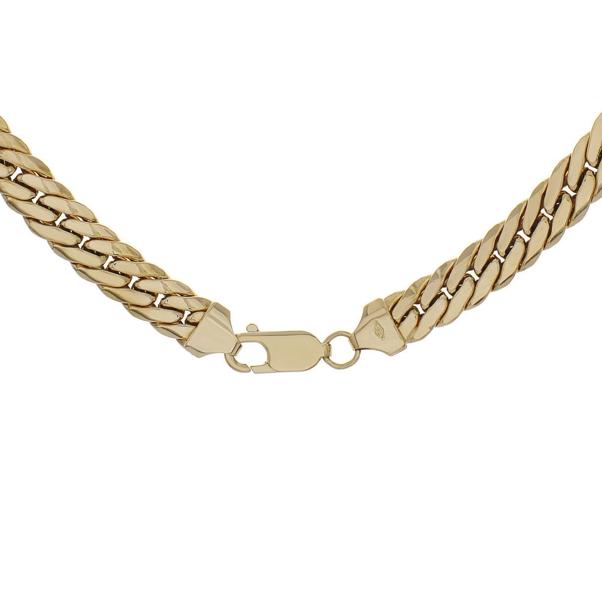 18K Yellow Gold Curb Link Chain Fine Jewellery Modaselle