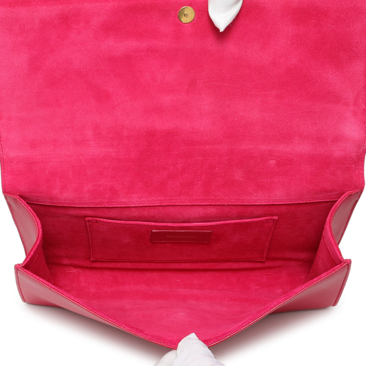 Saint Laurent Pink Calfskin Y Ligne Clutch Handbags Saint Laurent