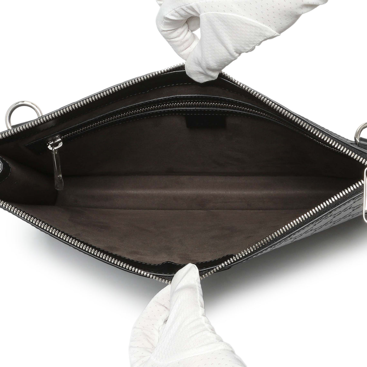 Gucci Black Guccissima Signature Messenger Bag Handbags Gucci