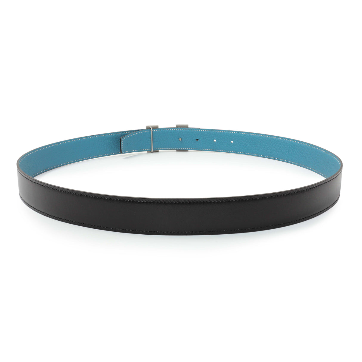 Hermes Black/Blue Box/Togo H Belt Accessories Hermes