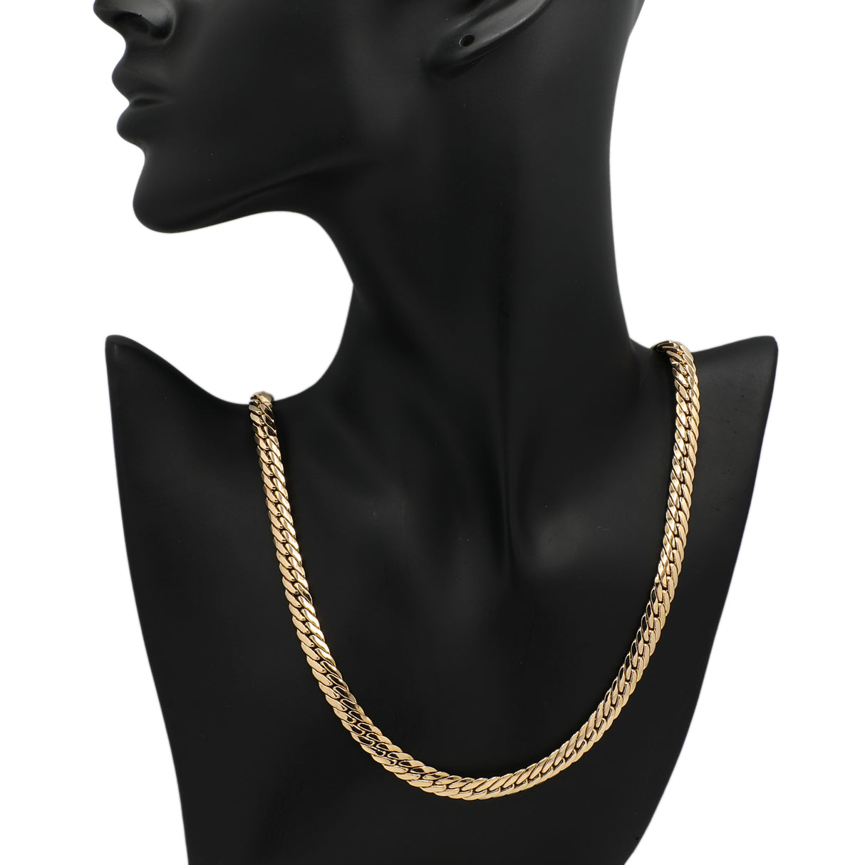 18K Yellow Gold Curb Link Chain Fine Jewellery Modaselle