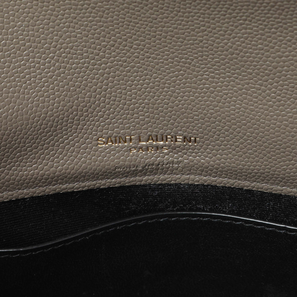 Saint Laurent Taupe Grey Grain De Poudre Envelope Chain Wallet Handbags Saint Laurent