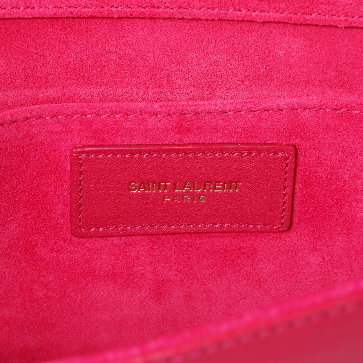 Saint Laurent Pink Calfskin Y Ligne Clutch Handbags Saint Laurent