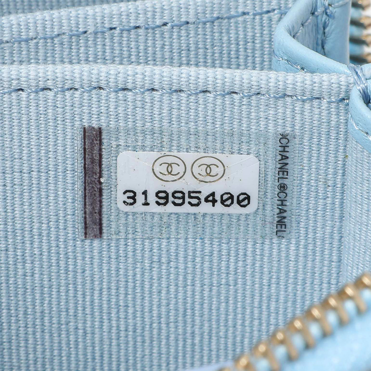 Chanel Blue Quilted Caviar Zip Coin Purse Accessories Chanel