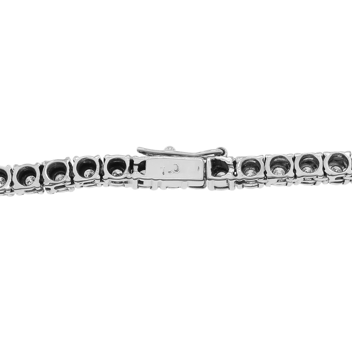 18K White Gold 2.86 Carat Riviere Diamond Necklace Fine Jewellery Modaselle