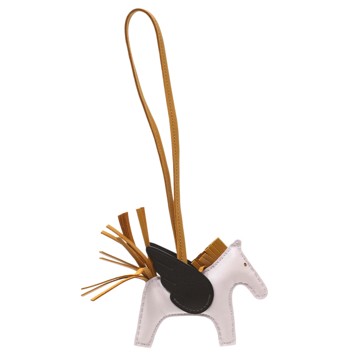 Hermes Milo Pale Mauve Lambskin Grigri Rodeo Pegase Horse Bag Charm PM Accessories Hermes