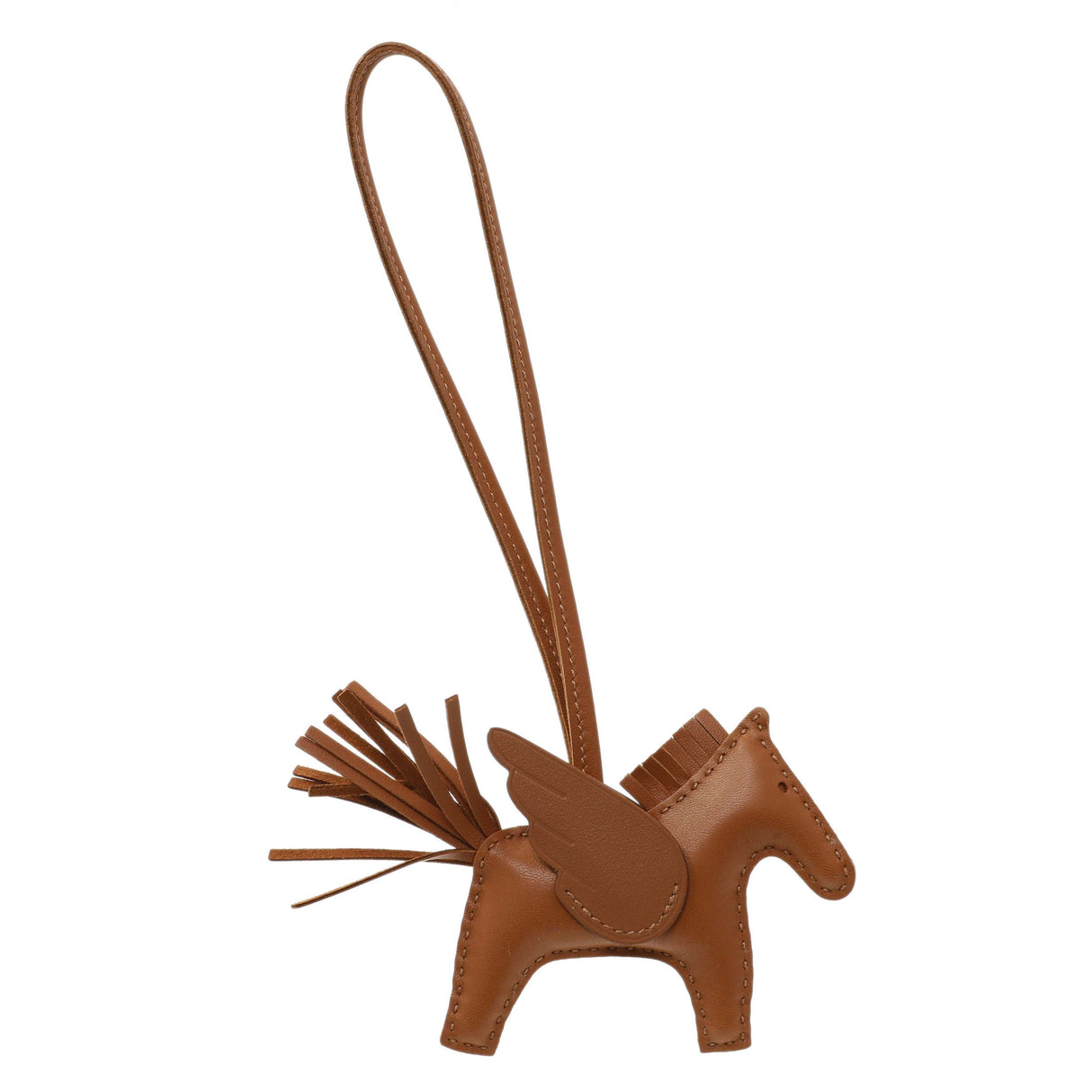 Hermes Milo Gold Lambskin Grigri Rodeo Pegase Horse Bag Charm PM