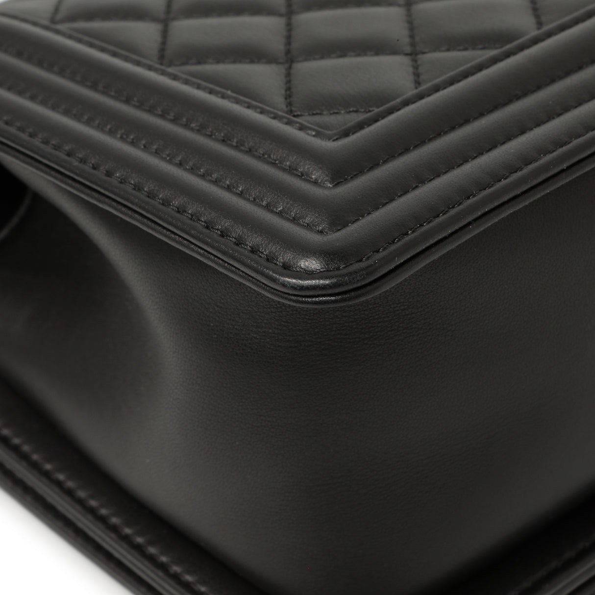 Chanel Black Quilted Calfskin Medium Boy Bag Handbags Chanel