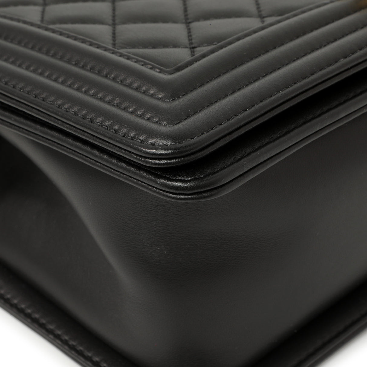 Chanel Black Quilted Calfskin Medium Boy Bag Handbags Chanel