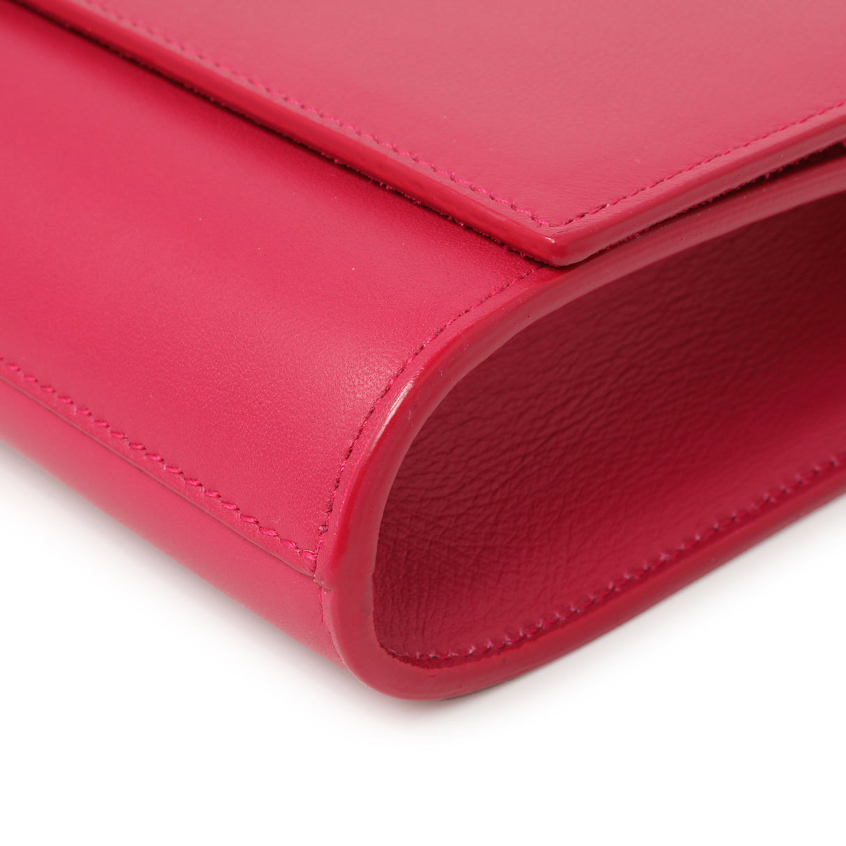 Saint Laurent Pink Calfskin Y Ligne Clutch Handbags Saint Laurent