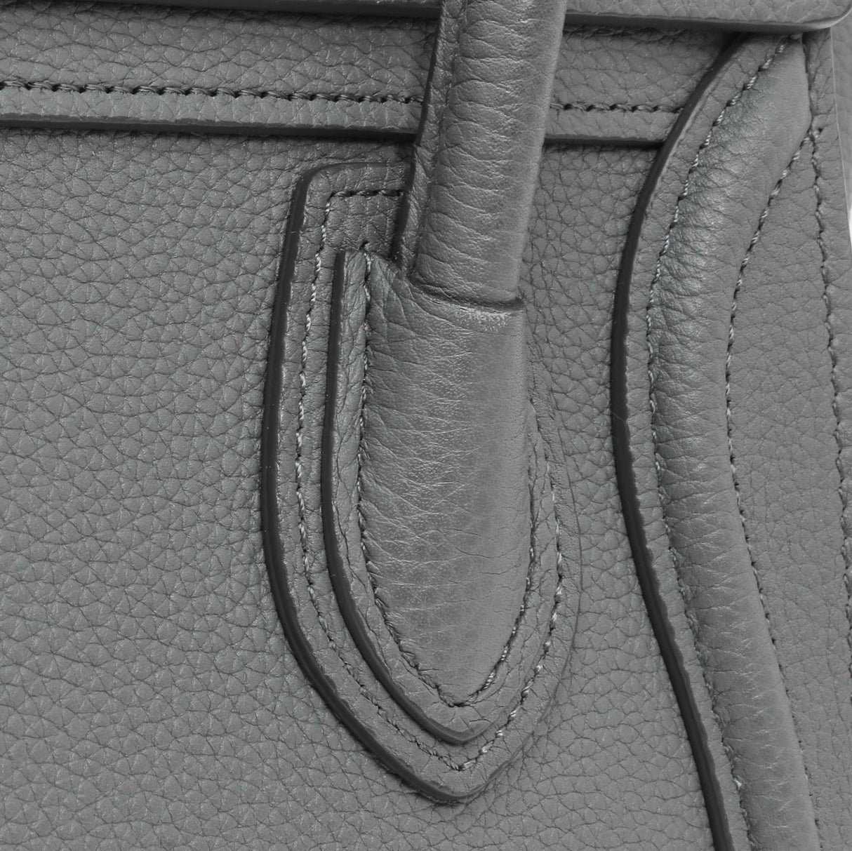 Celine Kohl Drummed Calfskin Nano Luggage Handbags Celine