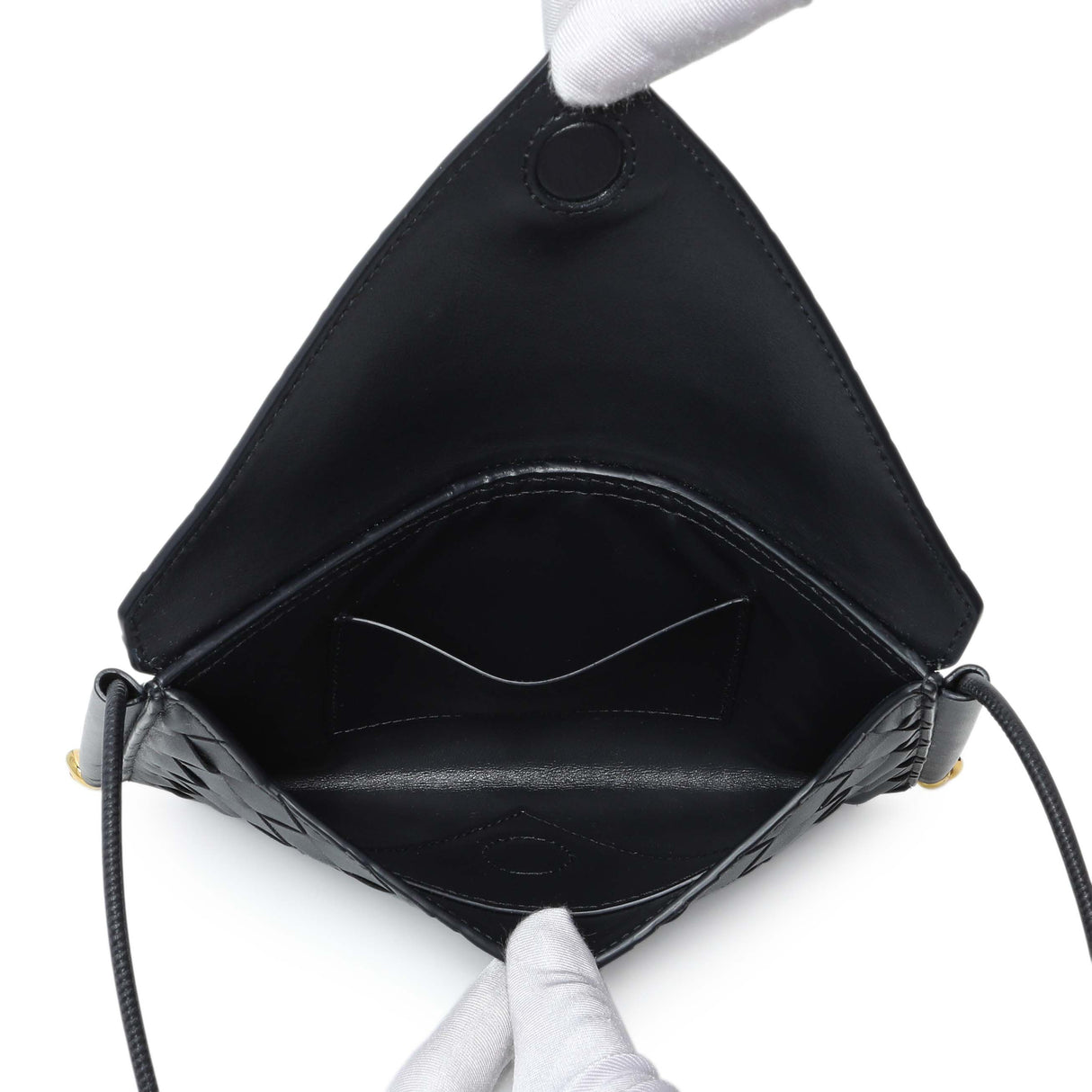 Bottega Veneta Solstice Envelope Intrecciato Leather Crossbody Handbags Bottega Veneta