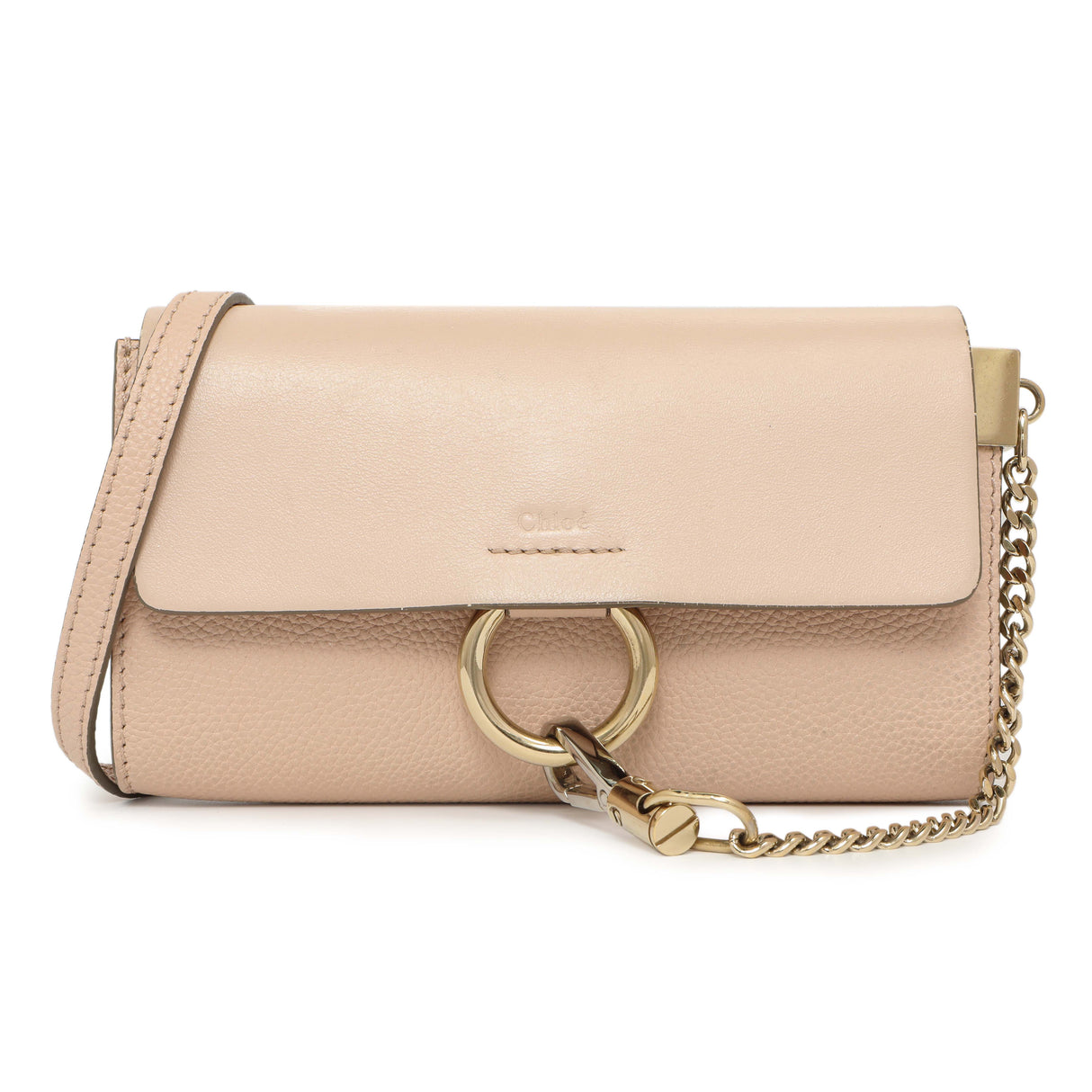 Chloe Blush Nude Calfskin Mini Faye Shoulder Bag Handbags Chloe