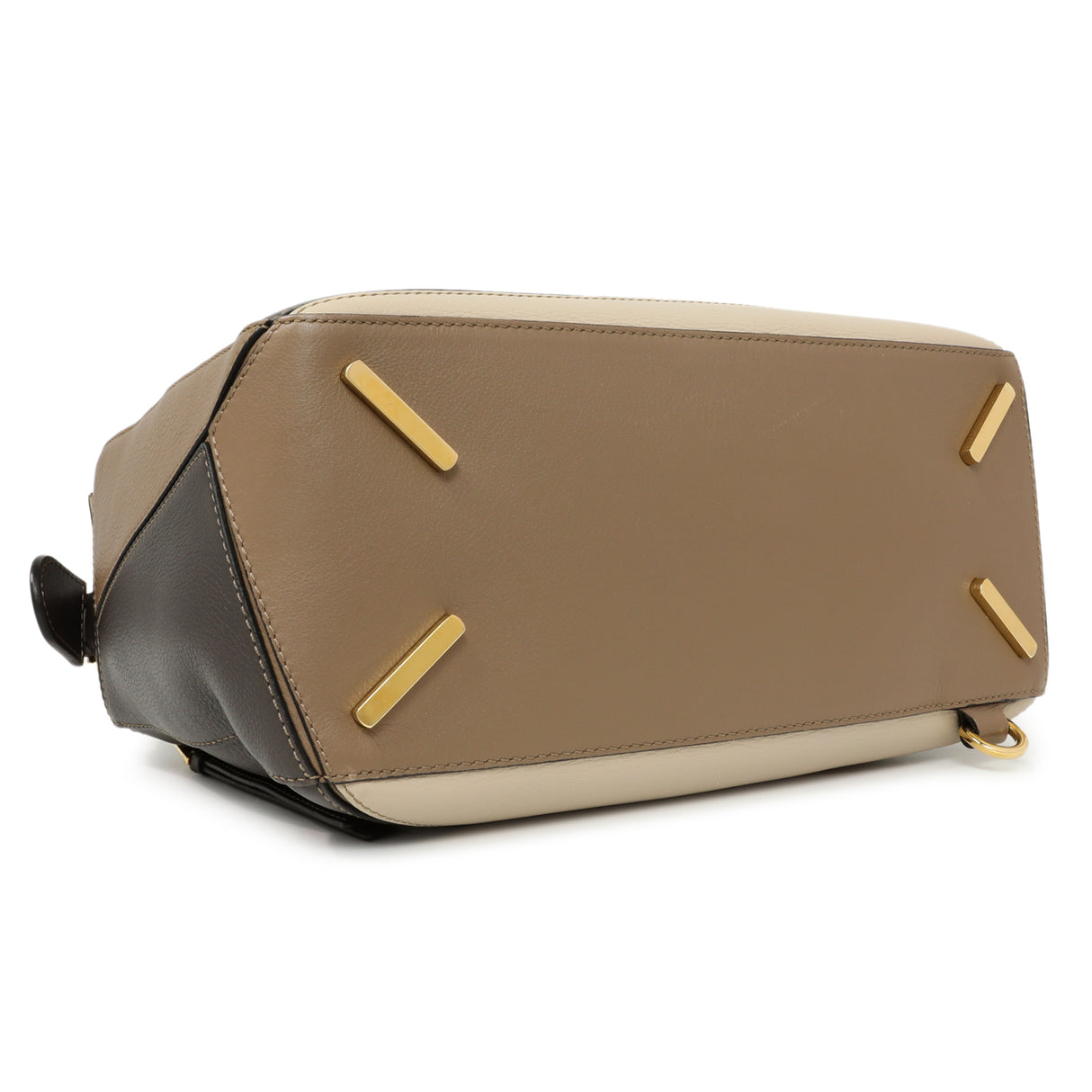 Loewe Grey Beige Calfskin Medium Puzzle Bag Handbags Loewe