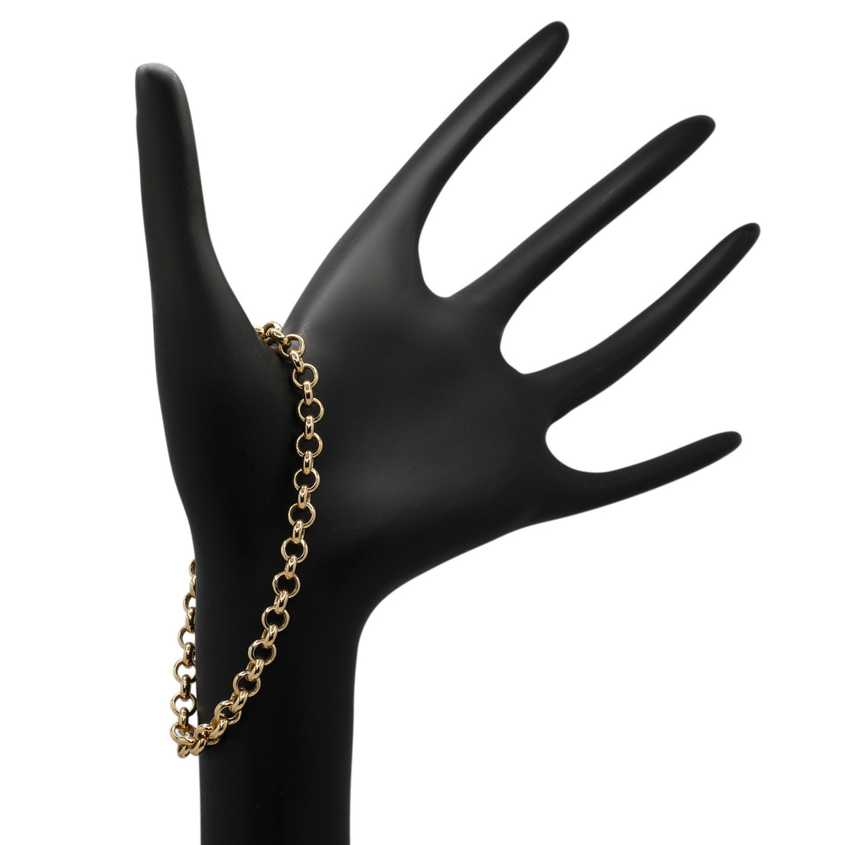 18K Yellow Gold Rolo Link Bracelet Modaselle