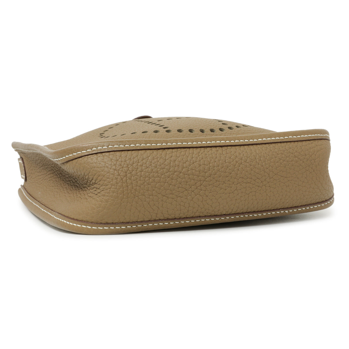 Hermes Etoupe Bleu Indigo Clemence Evelyne TPM Handbags Hermes