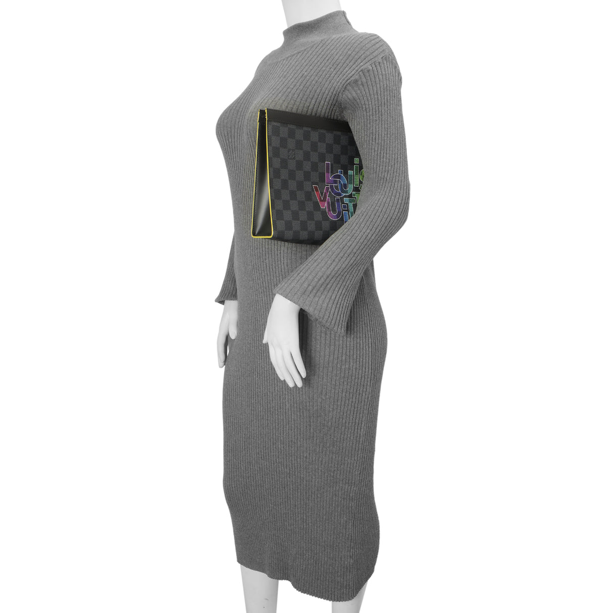 Louis Vuitton Yellow Damier Graphite Pochette Voyage MM Handbags Louis Vuitton