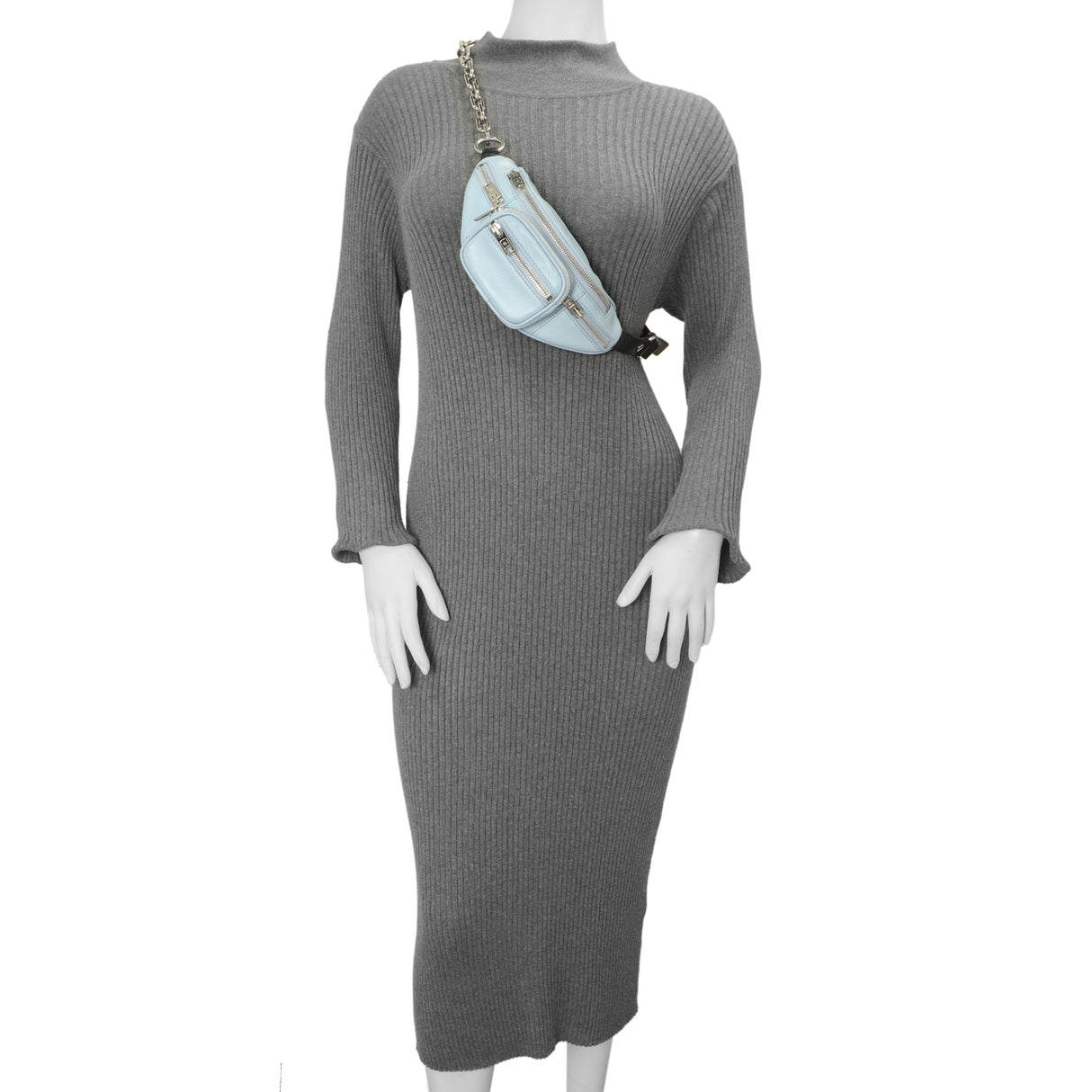 Alexander Wang Blue Lambskin Mini Attica Belt Bag Handbags Alexander Wang