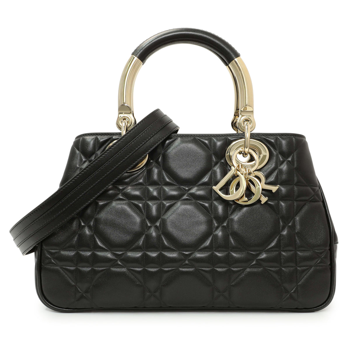 Christian Dior Black Calfskin Cannage Medium The Lady 95.22 Handbags Christian Dior