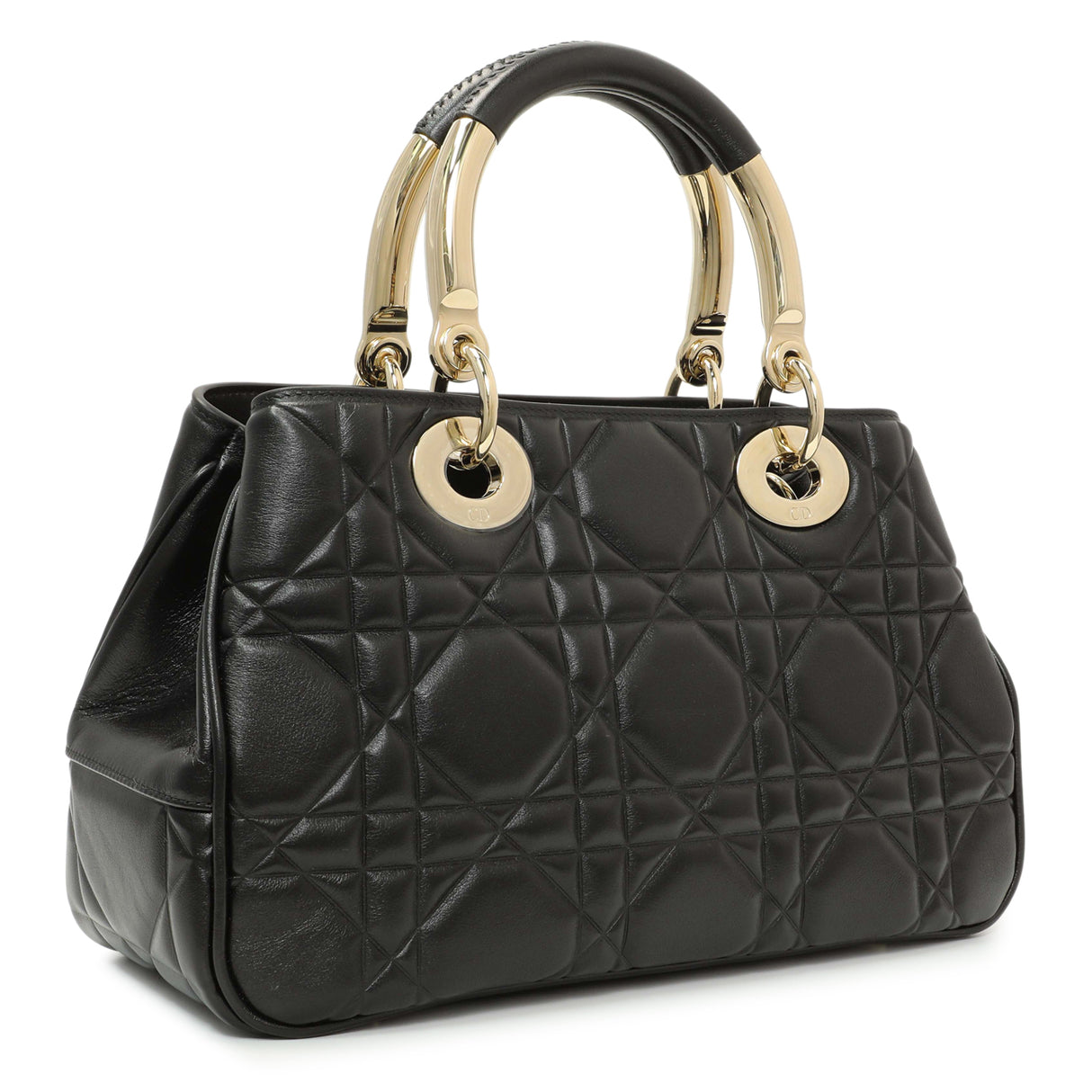 Christian Dior Black Calfskin Cannage Medium The Lady 95.22 Handbags Christian Dior