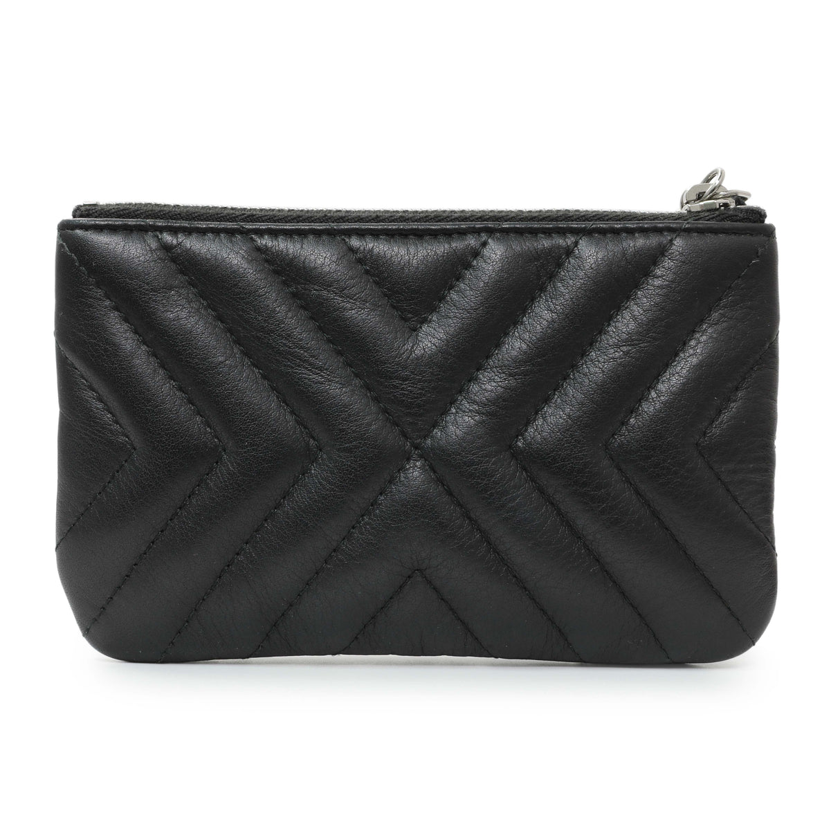 Chanel Black Calfskin Tassel Small Cosmetic Pouch Accessories Chanel