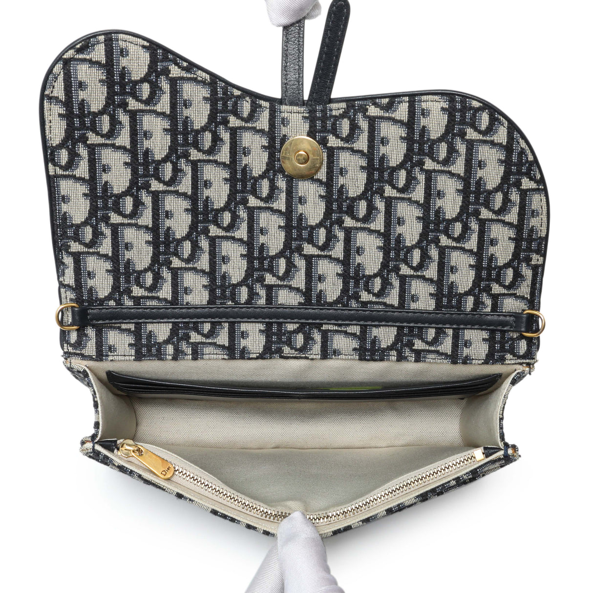 Christian Dior Oblique Saddle Chain Pouch Handbags Christian Dior