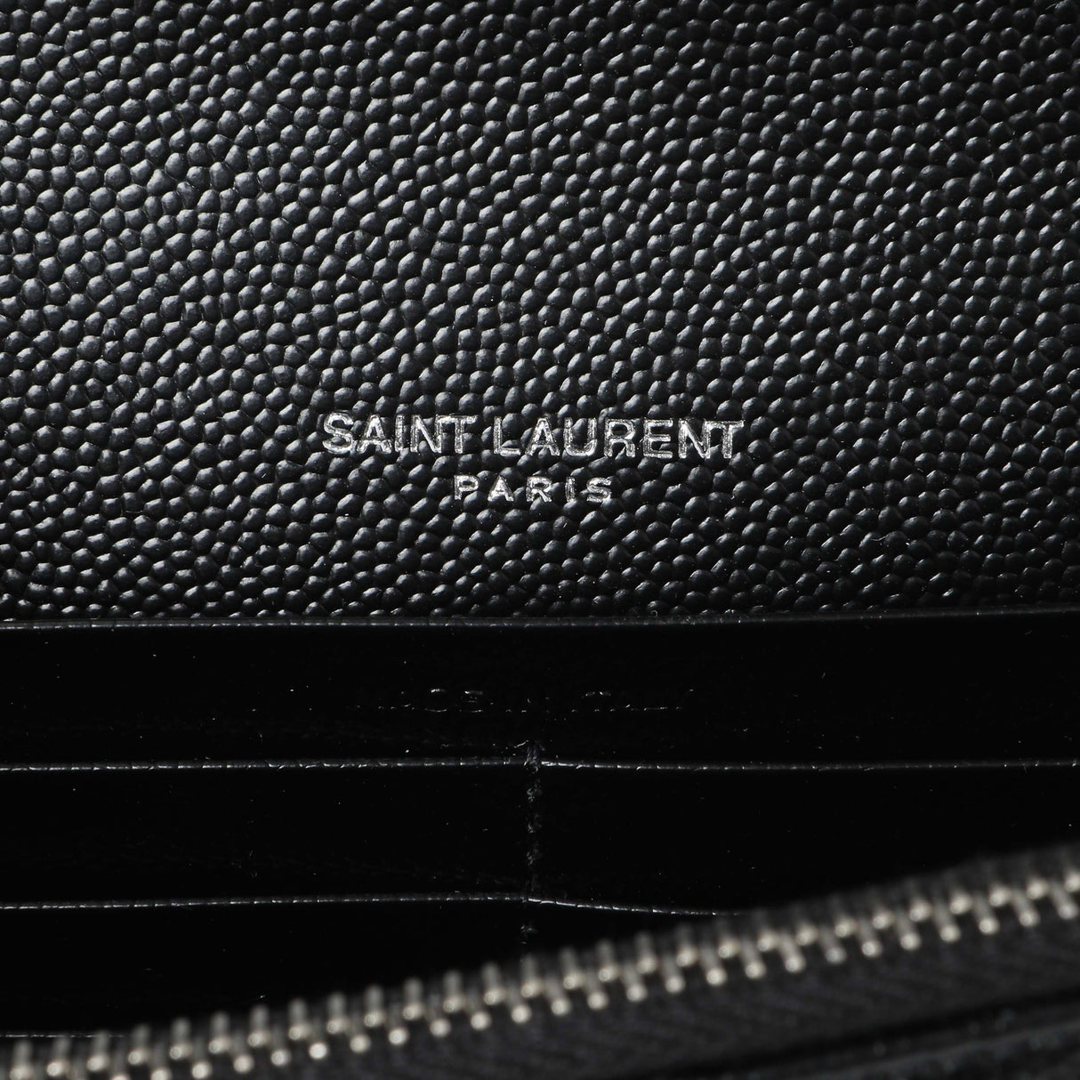 Saint Laurent Black Grain De Poudre Envelope Chain Wallet Handbags Saint Laurent
