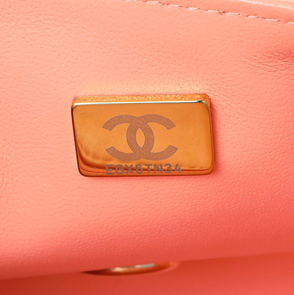 Chanel Light Orange Lambskin Mini Rectangular Classic Flap Bag Handbags Chanel