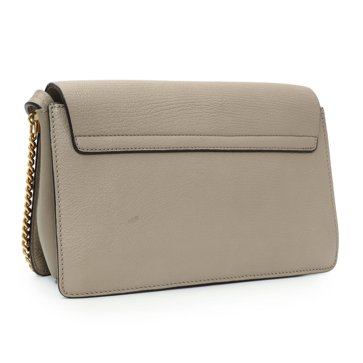 Chloe Motty Grey Grained Calfskin Small Faye Shoulder Bag Handbags Chloe