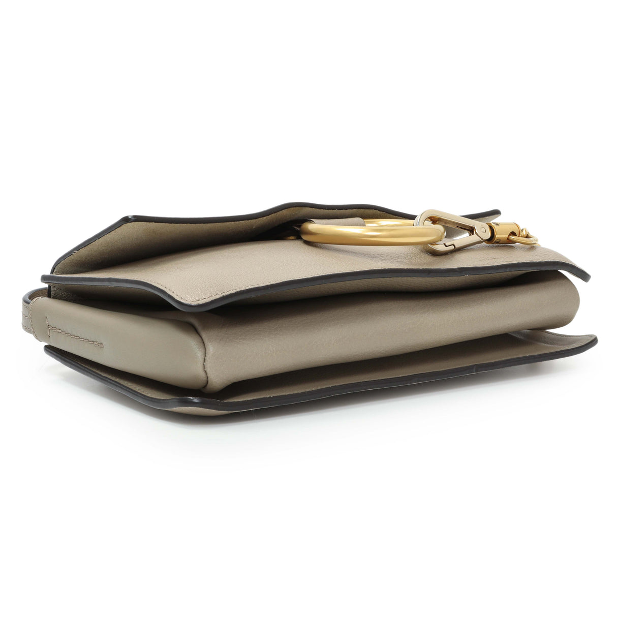 Chloe Motty Grey Grained Calfskin Small Faye Shoulder Bag Handbags Chloe