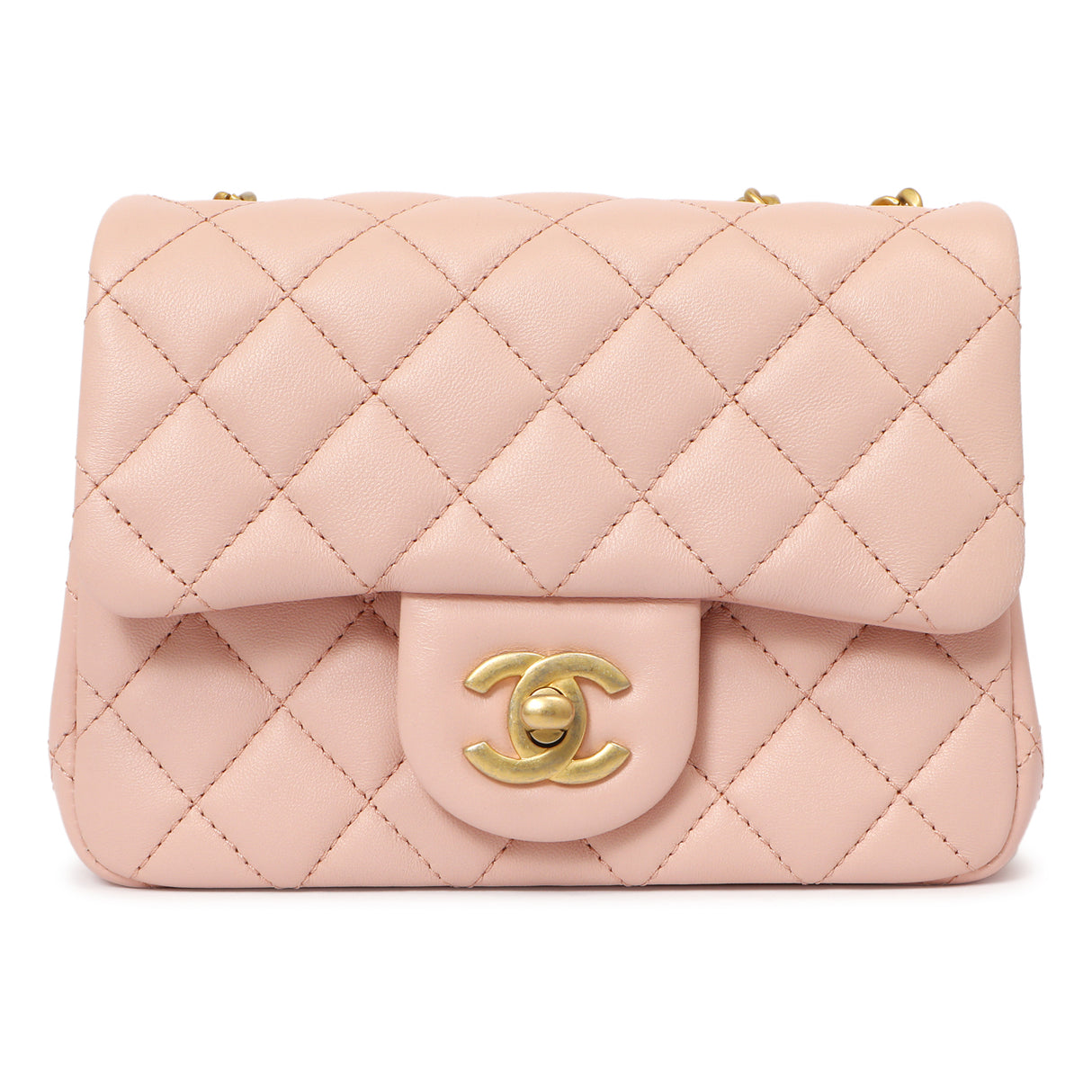 Chanel Pink Quilted Lambskin Mini Sweet Camellia Flap Handbags Chanel