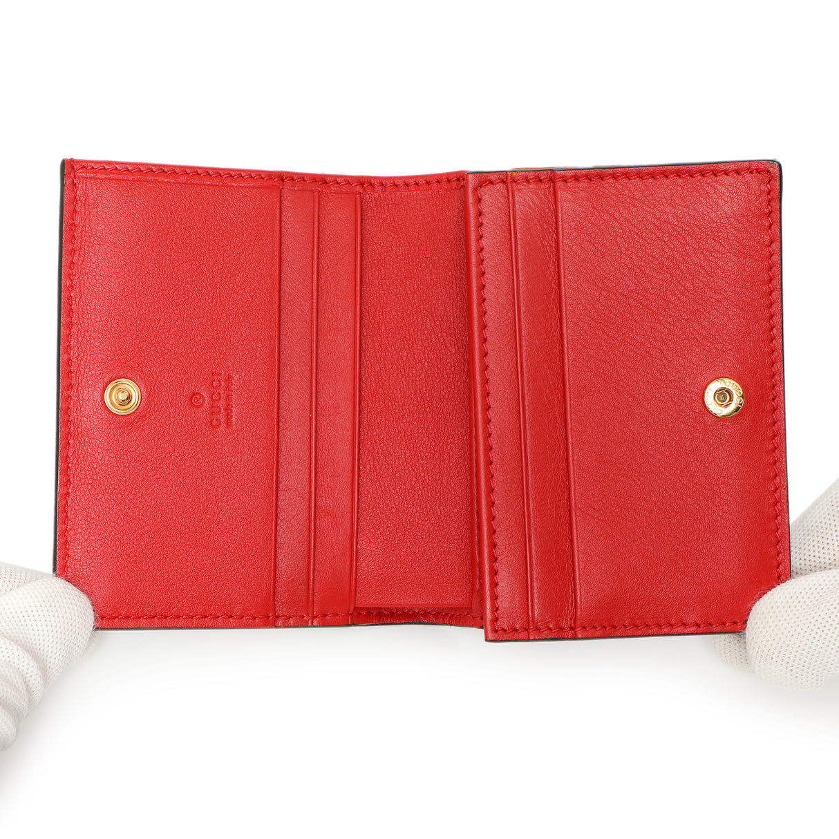 Gucci GG Supreme Monogram Apple Card Case Wallet Accessories Gucci