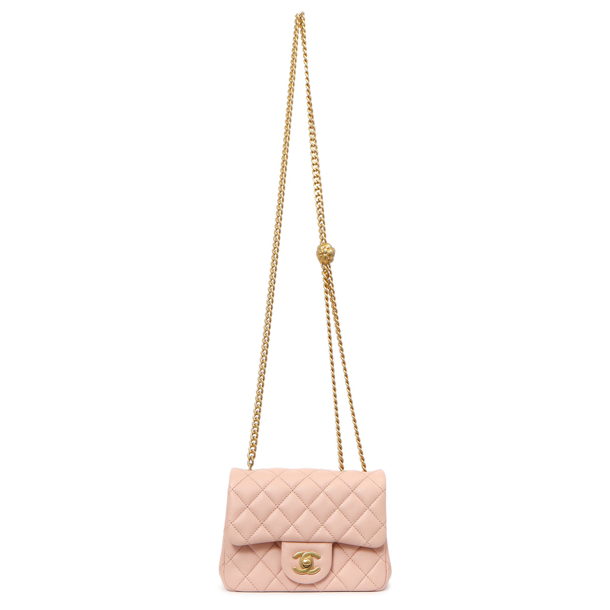 Chanel Pink Quilted Lambskin Mini Sweet Camellia Flap Handbags Chanel