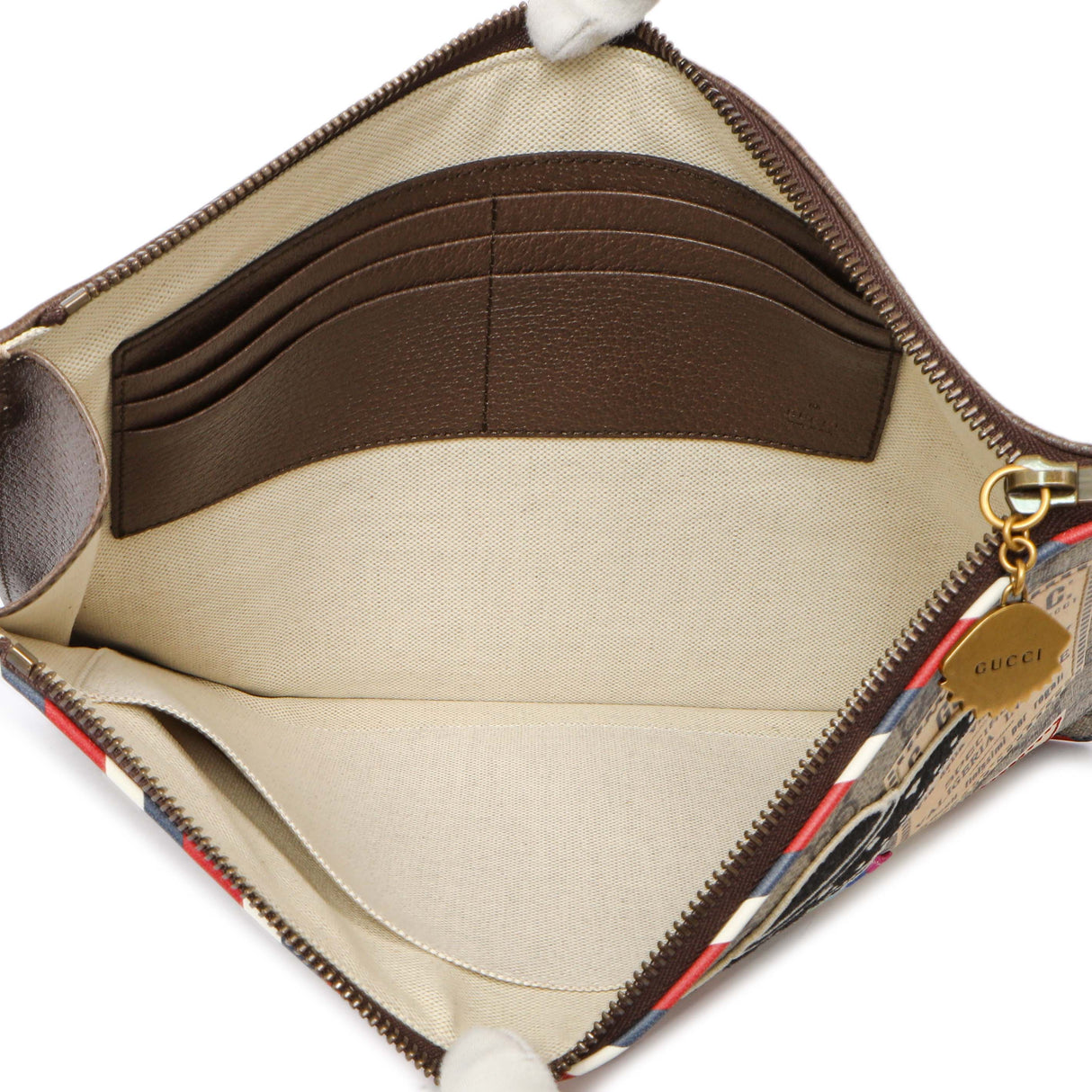 Gucci GG Supreme Monogram Courrier Neo Vintage Zip Wristlet Handbags Gucci